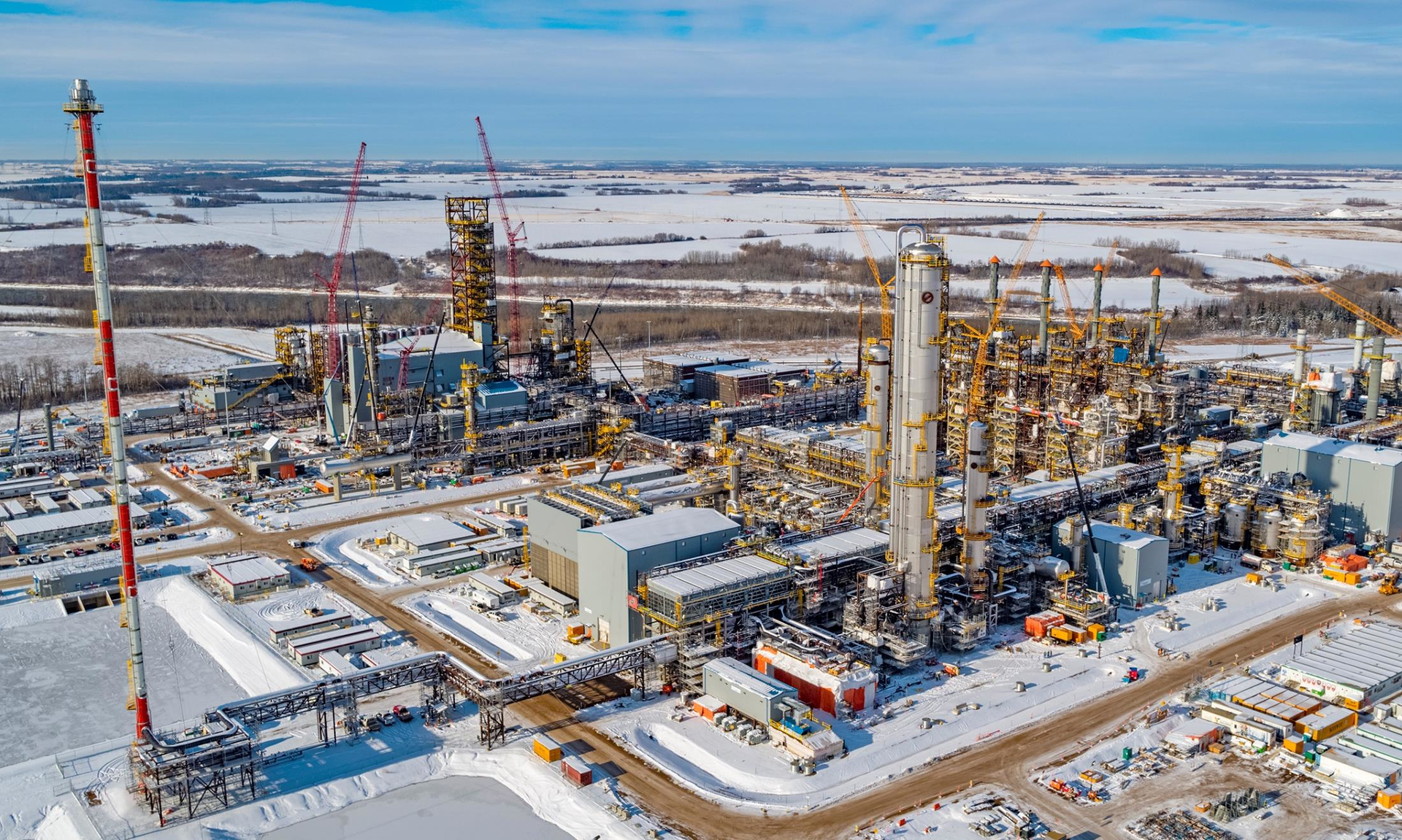 Inter Pipeline Ltd.&rsquo;s Heartland Petrochemical Complex under construction in Strathcona County, Alta.