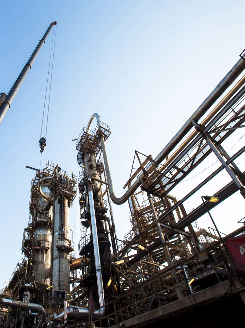 SAPREF's 180,000-b/d refinery in Durban, South Africa.