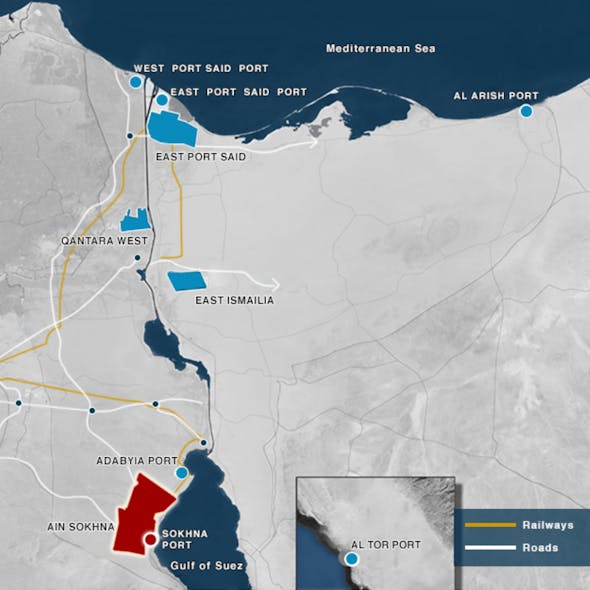 Red Sea Refining and Petrochemical Co. is moving forward with plans to build a grassroots integrated refining and petrochemicals complex on the Gulf of Suez at the Suez Canal Economic Zone (SCZone) in Ain Sokhna, Suez Province, Egypt.