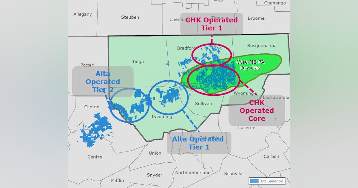 EQT enters northeast Marcellus with 2.9 billion deal with Alta