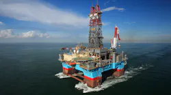 Maersk Developer semi-submersible drilling rig.