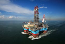 Maersk Developer semi-submersible drilling rig.