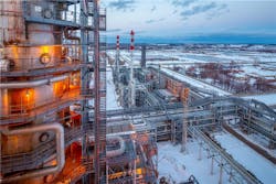 LLC Lukoil Nizhegorodnefteorgsintez&apos;s 17-million tonne/year Kstovo refinery in central Russia&rsquo;s Nizhny Novgorod region.