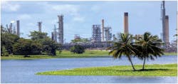 Guaracara Refining Co. Ltd.’s currently idled 175,000-b/d Pointe-a-Pierre refinery. Guaracara Refining Co. Ltd.’s currently idled 175,000-b/d Pointe-a-Pierre refinery.