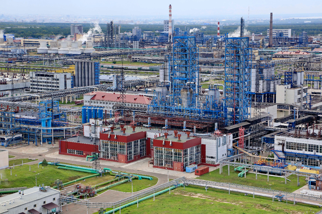 PJSC Kazanorgsintez Kazan HDPE plant in Kazan, Tatarstan, Russia.