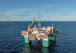 Goja platform in the North Sea. Goja platform in the North Sea.