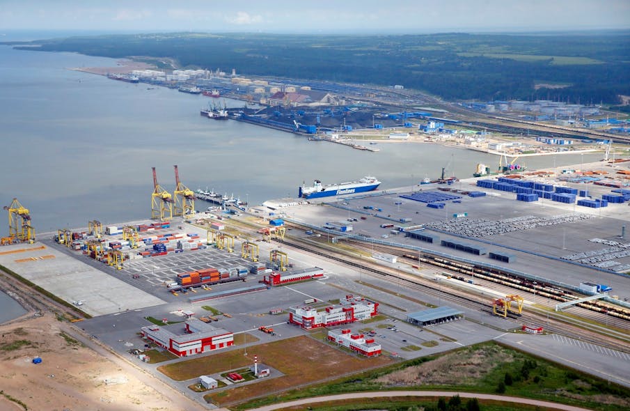 RusKhimAlyans LLC Ust-Luga port construction site.