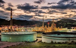 Petróleos del Norte SA Petronor Bilbao refinery. Petróleos del Norte SA Petronor Bilbao refinery.