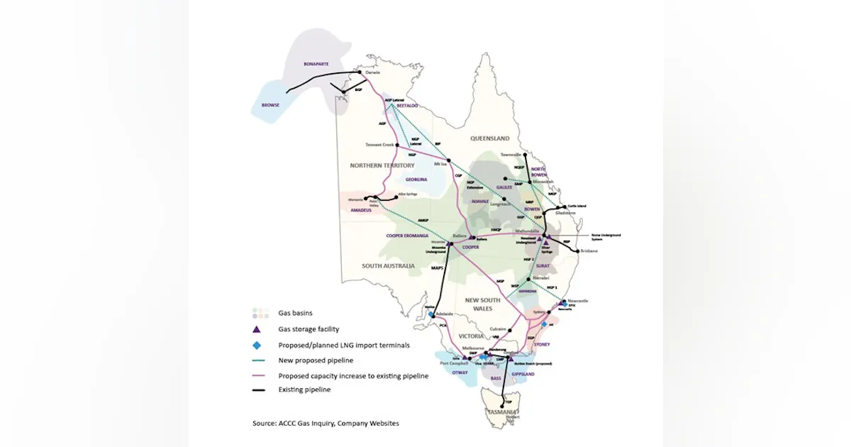 Multinet Map Australian government unveils plan to secure domestic gas supplies ...