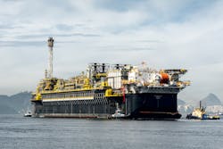 Stationed at Petrobras-operated Atapu field in 2,300 m of water about 200 km off Rio de Janeiro state, the P-70 FPSO achieved its designed oil production capacity of 150,000 b/d in July 2021. Stationed at Petrobras-operated Atapu field in 2,300 m of water about 200 km off Rio de Janeiro state, the P-70 FPSO achieved its designed oil production capacity of 150,000 b/d in July 2021.