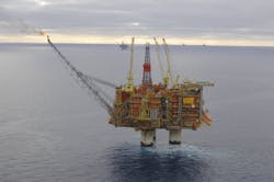 The Statfjord A platform in the North Sea. The Statfjord A platform in the North Sea.