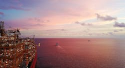 Shell Prelude FLNG vessel. Shell Prelude FLNG vessel.