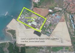 The LINE naphtha cracker and associated derivatives units will be built across 265 acres adjacent to LCTN’s existing PE plants (Fig. 3). The LINE naphtha cracker and associated derivatives units will be built across 265 acres adjacent to LCTN’s existing PE plants (Fig. 3).