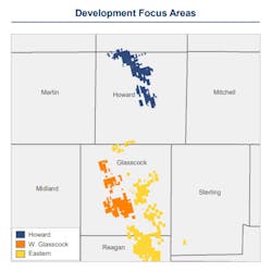 Laredo Petroleum development area focus. Laredo Petroleum development area focus.