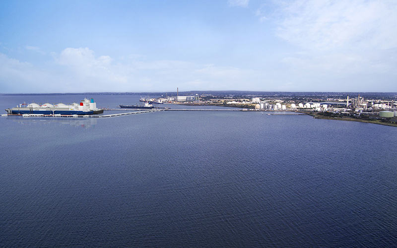 Artist rendering of gas terminal.