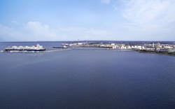 Artist rendering of gas terminal. Artist rendering of gas terminal.