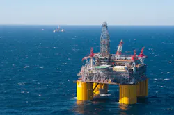 Olympus Tension Leg Platform in the Gulf of Mexico, 2014.