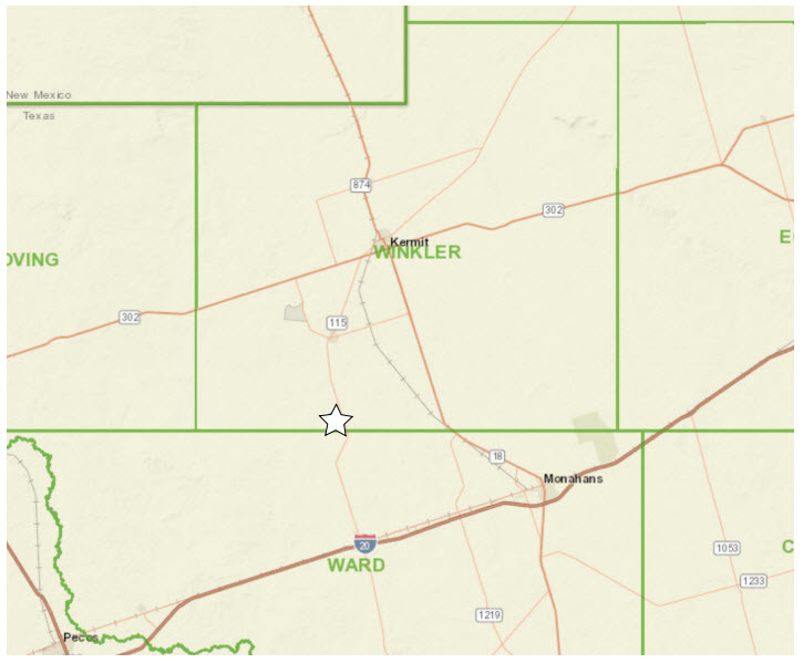 Proposed site of Brazos Amine Treater LLC's acid gas treatment and carbon sequestration infrastructure in West Texas.