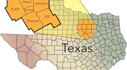 Barnett shale play in Texas.