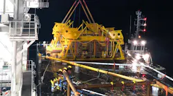 Installation of subsea equipment on Nova field in the North Sea.
