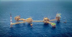 Yadana project offshore Myanmar. Yadana project offshore Myanmar.