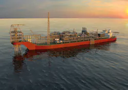 Sangomar FPSO (artist impression). Sangomar FPSO (artist impression).