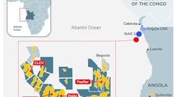 TotalEnergies' map of Angola operations. TotalEnergies' map of Angola operations.
