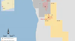 Waitsia gas field onshore North Perth basin of Western Australia.