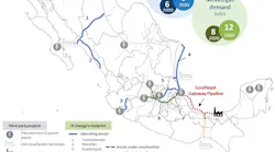 Southeast Gateway pipeline map.