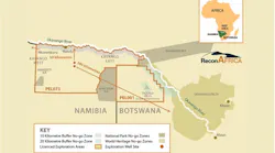 Namibia operations map.