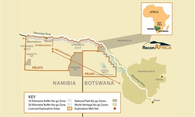 Namibia operations map.