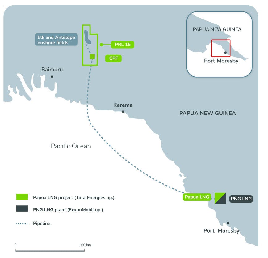 TotalEnergies Papua LNG project map.