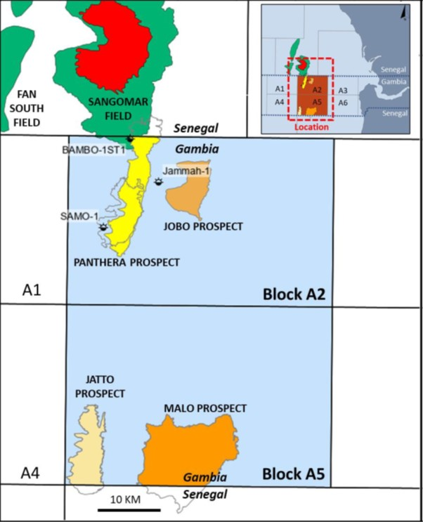 FAR Ltd. now holds 100% ownership in blocks A2 and A5 offshore Gambia.