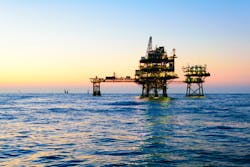 Rig offshore Louisiana. Rig offshore Louisiana.