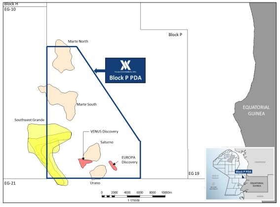 VAALCO-operated Block P offshore Equatorial Guinea.