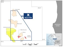 VAALCO-operated Block P offshore Equatorial Guinea. VAALCO-operated Block P offshore Equatorial Guinea.