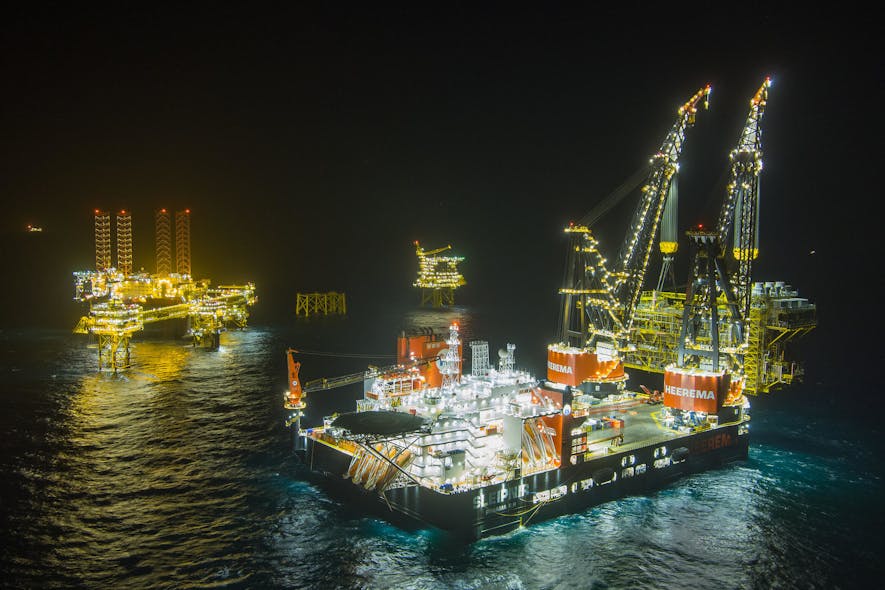 Heerema Marine Contractors safely installed TotalEnergies&apos; biggest Tyra II topside on the last remaining bare jacket at the Tyra field in the North Sea.