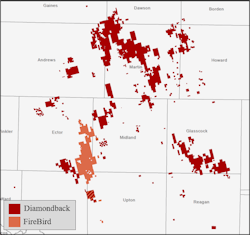 Diamondback Energy pro forma Midland basin acreage position.