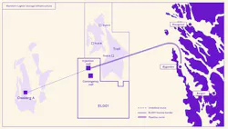 Northern Lights project in the North Sea. Northern Lights project in the North Sea.