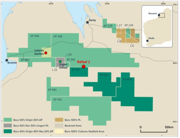 The Rafael-1 discovery was made in permit EP428 in late 2021.