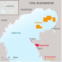 Dunga field map, Kazakhstan. Dunga field map, Kazakhstan.