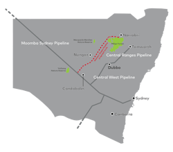 Proposed Western Slope Pipeline route. Proposed Western Slope Pipeline route.