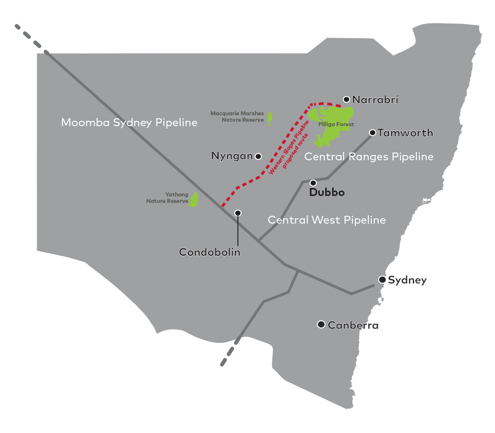 Proposed Western Slope Pipeline route.