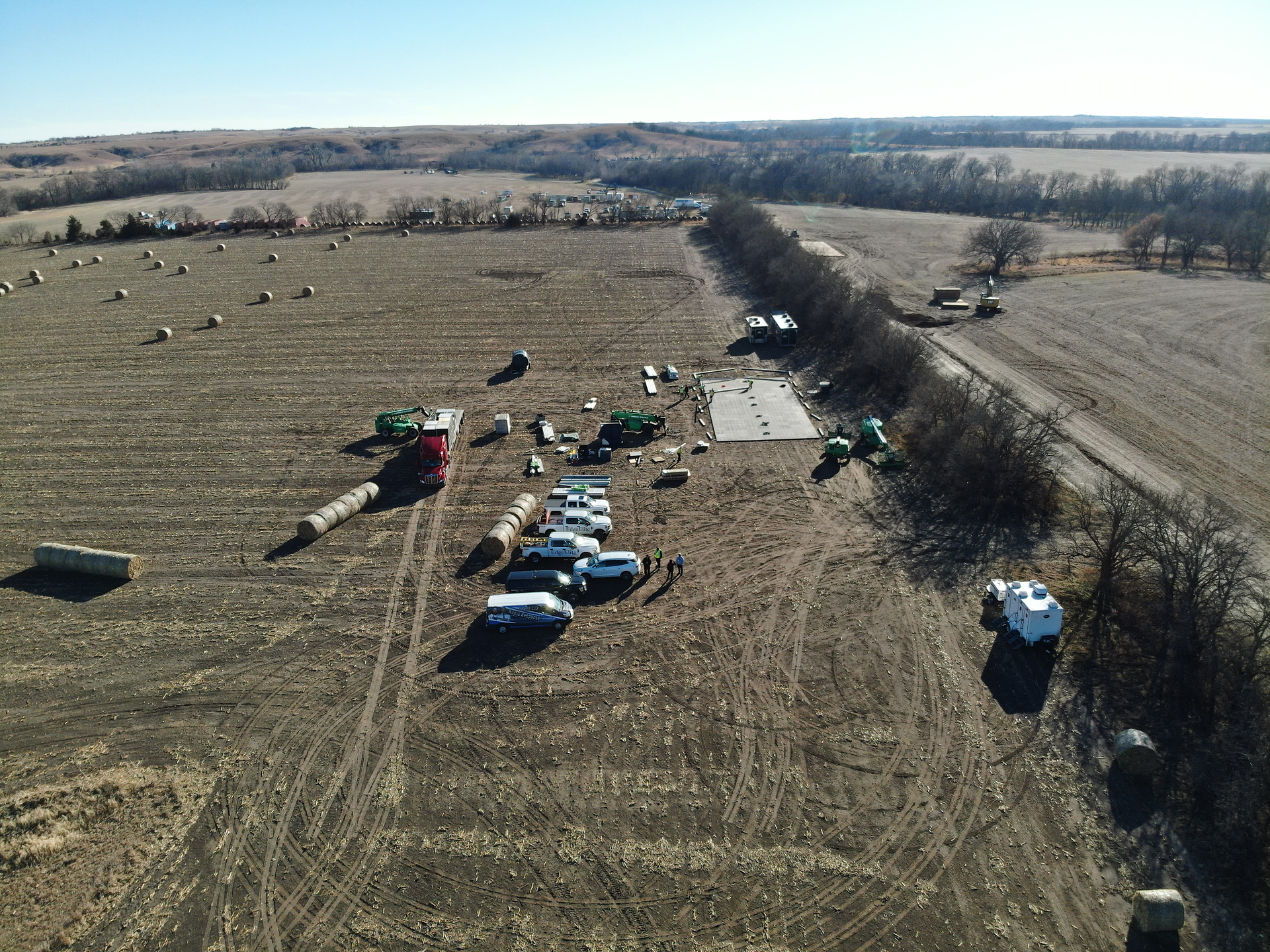 TC Energy response staging area on Saturday, Dec. 10, 2022, in Washington County, Kansas.