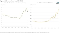 US proved reserves, 1981-2021.