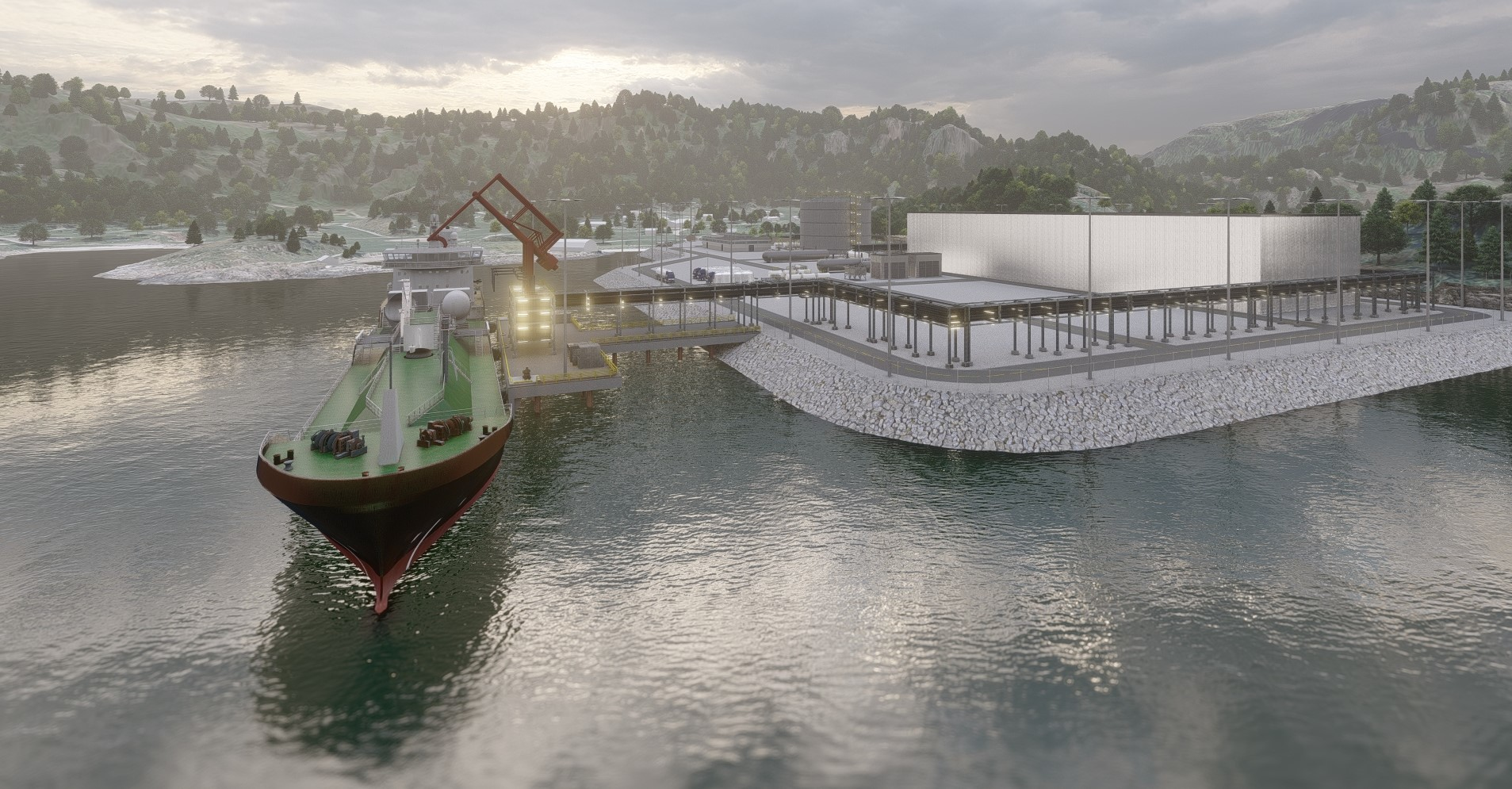 Illustration of Errai carbon capture and storage project in Norway.