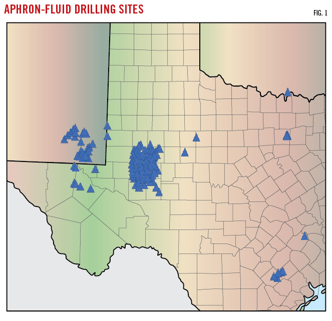 Aphron-Fluid Drilling Sites (Fig. 1).