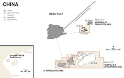 Beibu Gulf map. Beibu Gulf map.