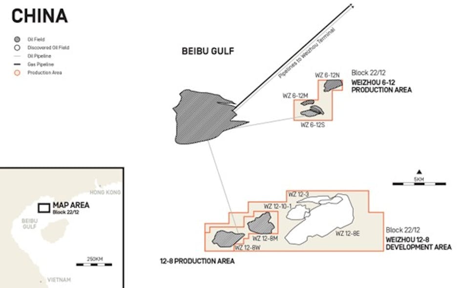 Beibu Gulf map.