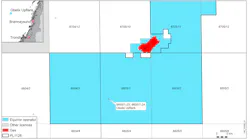 Map of Obelix Upflank gas discovery, Norwegian Sea.